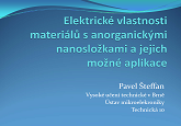 Titulní obrázek - Elektrické vlastnosti materiálů s anorganickými nanosložkami