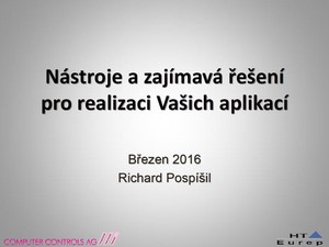 Titulní obrázek - Nástroje a zajímavá řešení pro realizaci Vašich aplikací