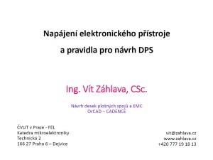 Titulní obrázek - Napájení elektronického přístroje a pravidla pro návrh DPS
