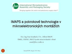 Titulní obrázek - IMAPS a pokrokové technologie v mikroelektronických montážích