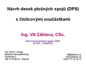 Titulní obrázek - Návrh DPS s číslicovými součástkami