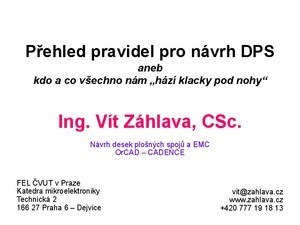 Titulní obrázek - Přehled pravidel pro návrh DPS