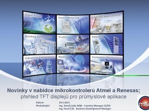 Titulní obrázek -  Novinky v nabídce mikrokontrolerů Atmel a Renesas; přehled TFT displejů pro průmyslové aplikace