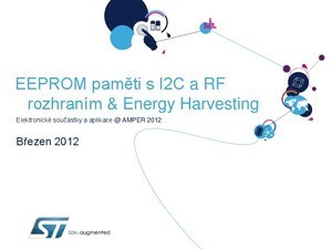 Titulní obrázek - EEPROM paměti s I2C & RF rozhraním podporující energy harvesting, STMicroelectronics