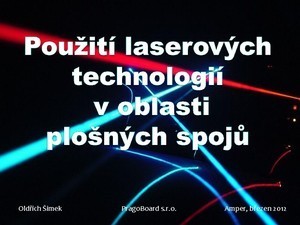 Titulní obrázek - Použití laserových technologiích v oblasti plošných spojů