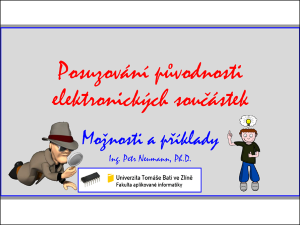 Titulní obrázek - Posuzování původnosti elektronických součástek – možnosti a příklady