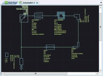 Obr. 1 RF schéma v programu pro kreslení schémat xDX Designer (PADS Professional a Xpedition)